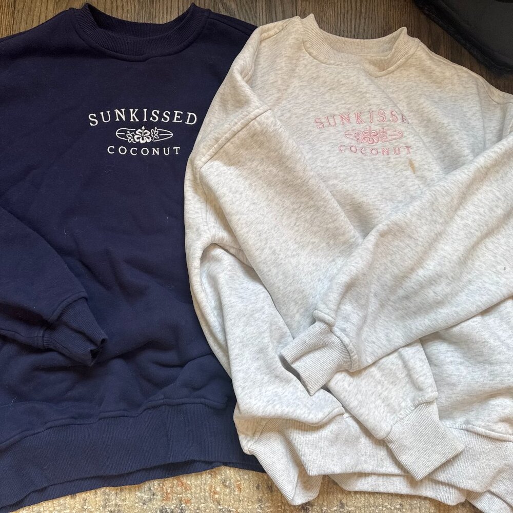 Sunkissed Cocunut - two sweatshirts